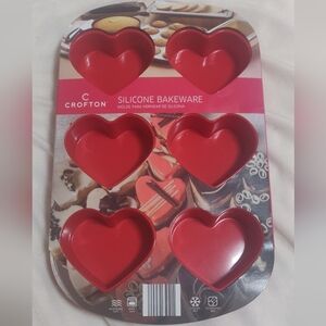ALDI Crofton Red Heart Silicone Bakeware Mold Soap, Lotion Bar